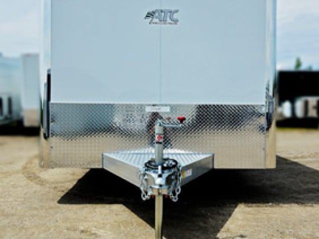 Car Hauler &  Sport - Motorcycle Trailer - 14 ft White Aluminum Motorcycle Trailer
