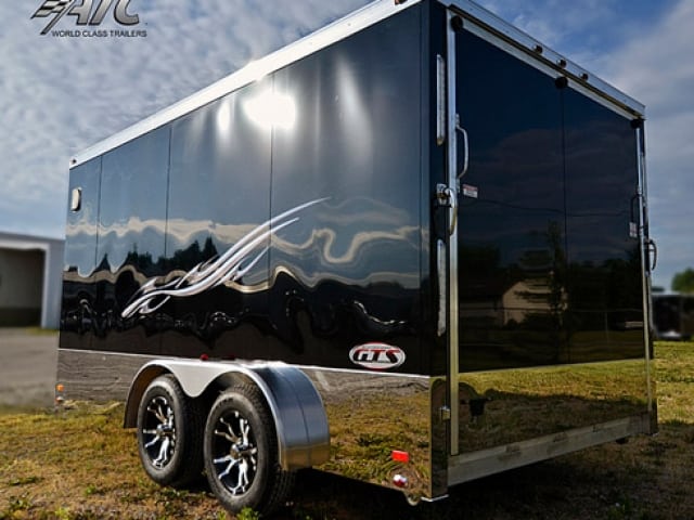 Custom Trailes, Car Hauler, Sport, Motorcycle, 16 ft, Black, Aluminum