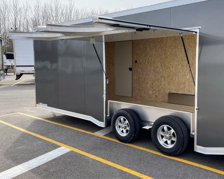 8.5x24 ATC RōM Aluminum Frame Car Hauler Trailer Premium Escape Door