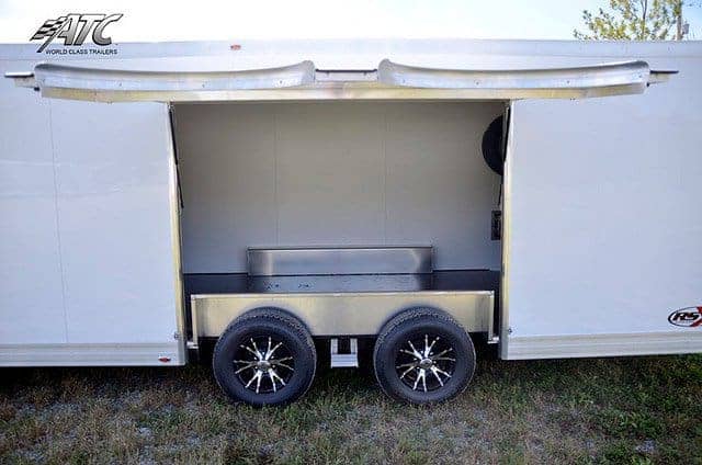 Custom Trailer, Car Hauler, Sport, Bumper Pull, Race Trailers, 24 ft ATC Trailer, with Awning