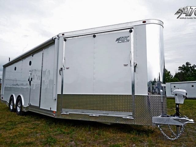 Custom, Trailer, Car Hauler, Sport, Bumper Pull Race Trailers,  28ft ATC Trailers CH305, with 6ft V-Nose