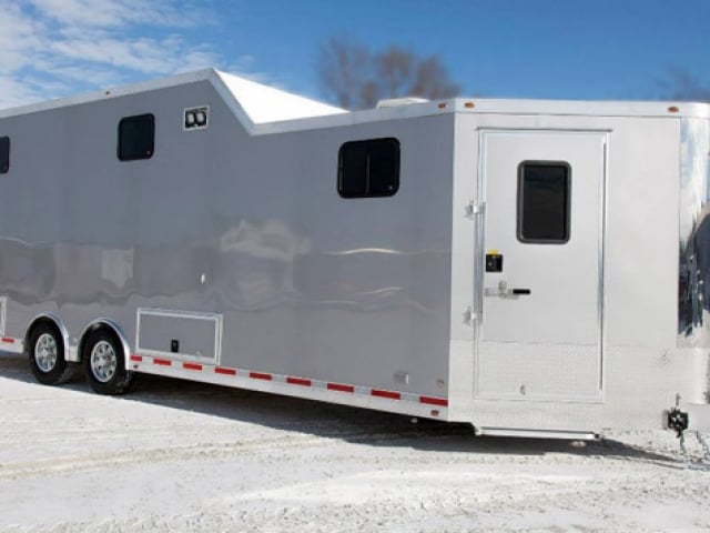 Custom Trailers, Commercial Custom Trailers, Custom Mobile Signage Trailer, with Storage