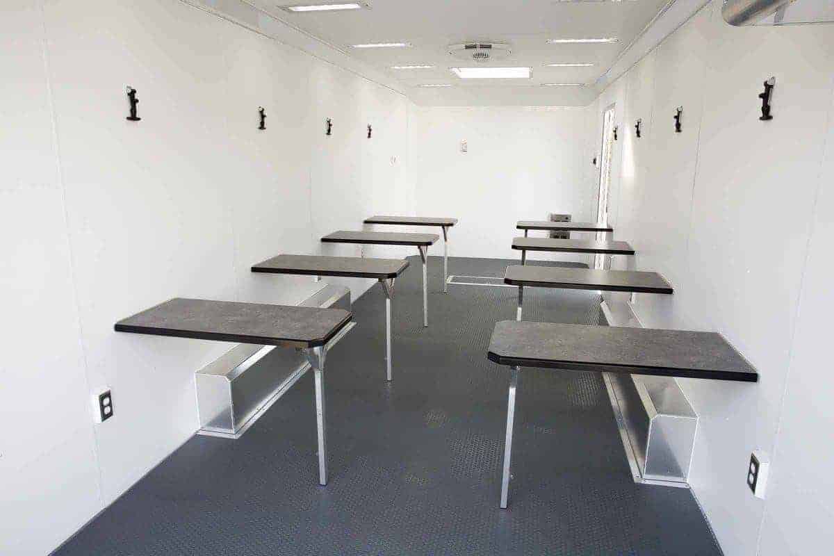 Classroom Trailer with Folding Desks