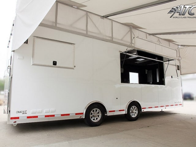 Custom Trailers, Mobile, Marketing, Product, Display, Arrow, Tent, Awning