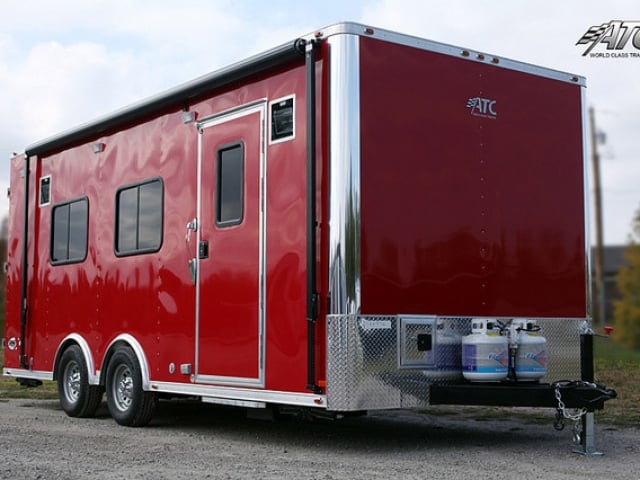 Custom Trailers, Office, Classroom, Red