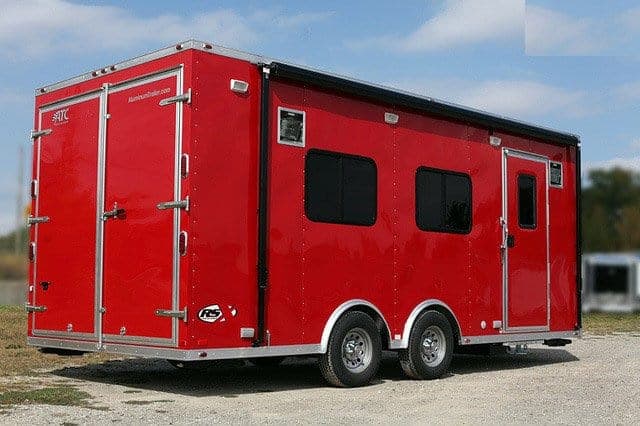 Custom Trailers, Office, Classroom, Red